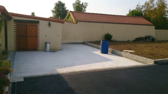 paysagiste dalle béton sainte pazanne