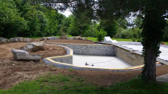 Préparation bassin paysagiste 44 Bouaye